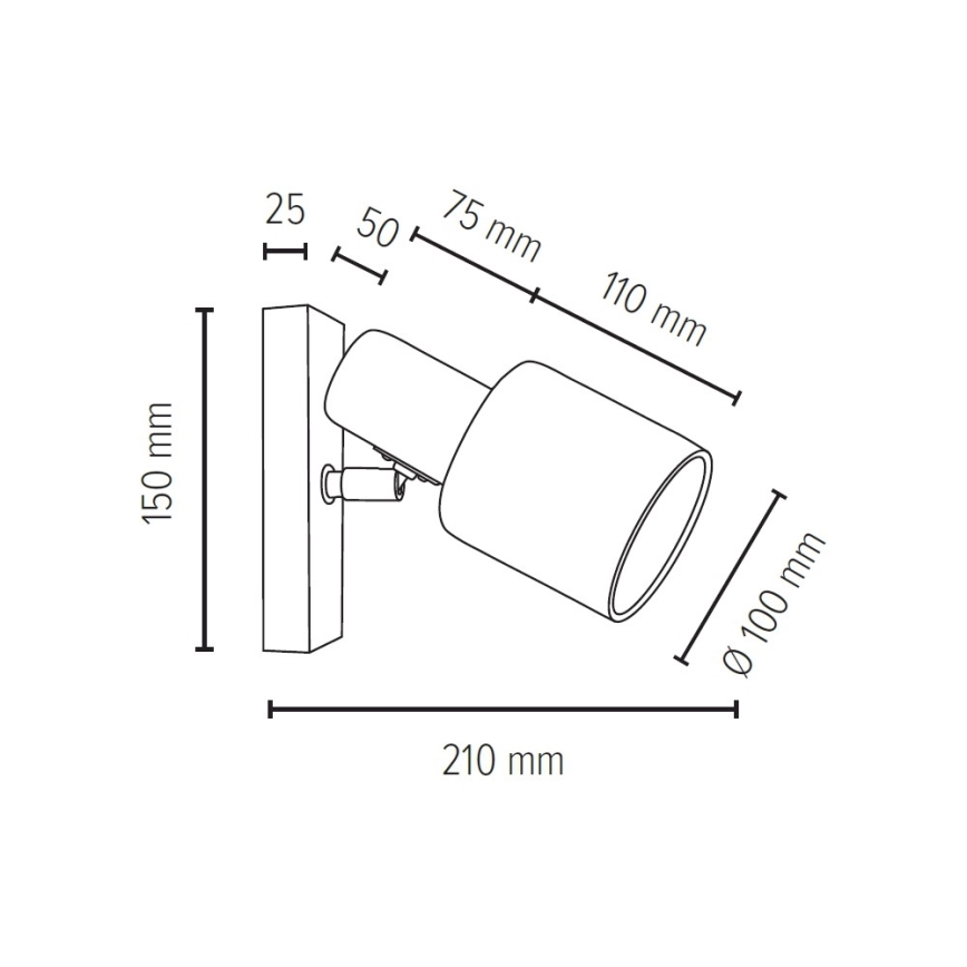 Wandspot TREEHOUSE 1xE27/25W/230V - FSC-gecertificeerd