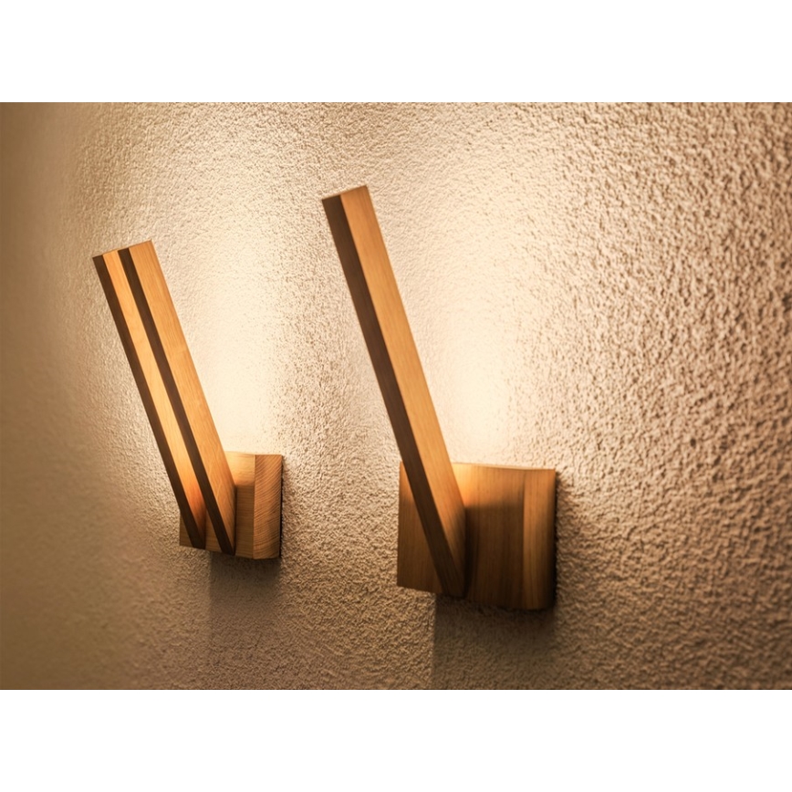 LED wand verlichting LINUS LED/3W/230V eiken