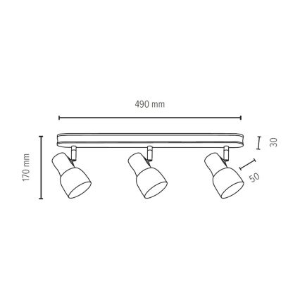 Spot SVANTJE 3xE14/40W/230V hêtre - certifié FSC