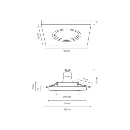 LED Hang plafondverlichting VITAR 1xGU10/5W/230V CRI 90 eiken