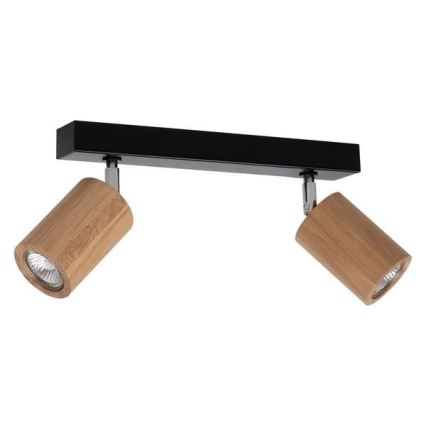 Spot de plafond LED MATTI 2xGU10/5W/230V chêne - certifié FSC