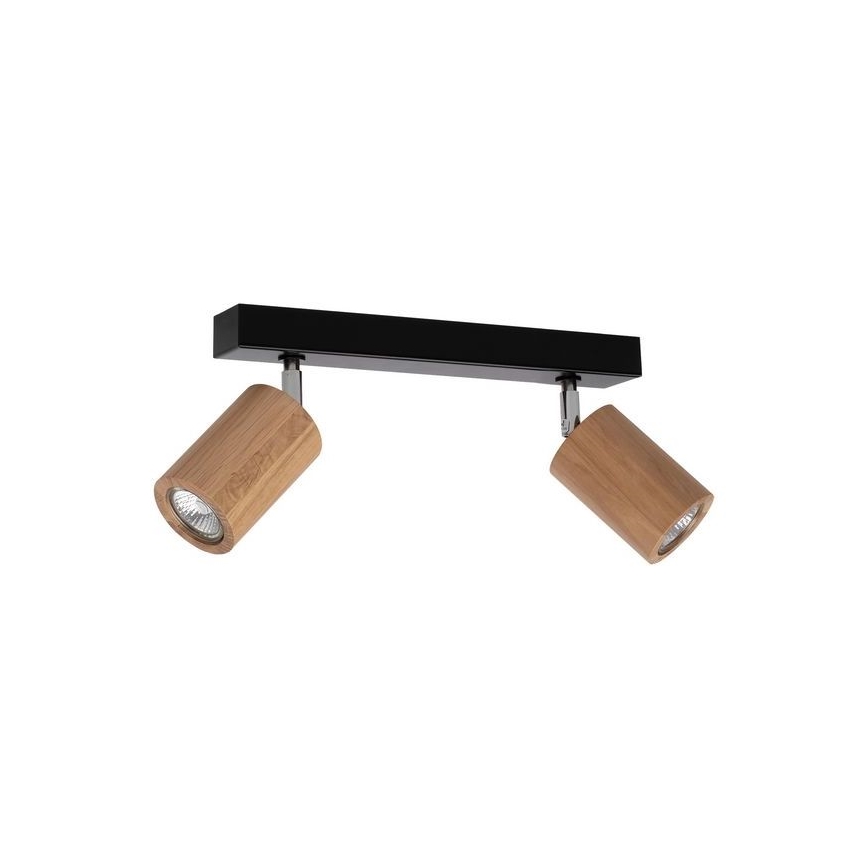 Spot de plafond LED MATTI 2xGU10/5W/230V chêne - certifié FSC
