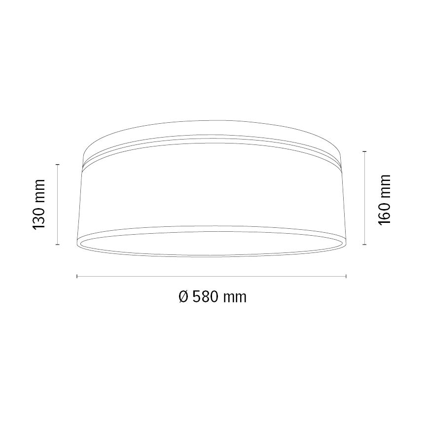 Plafondlamp BENITA 4xE27/25W/230V diameter 58 cm bruin/eiken
