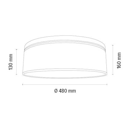 Plafondlamp BOHO 3xE27/25W/230V diameter 48 cm eiken