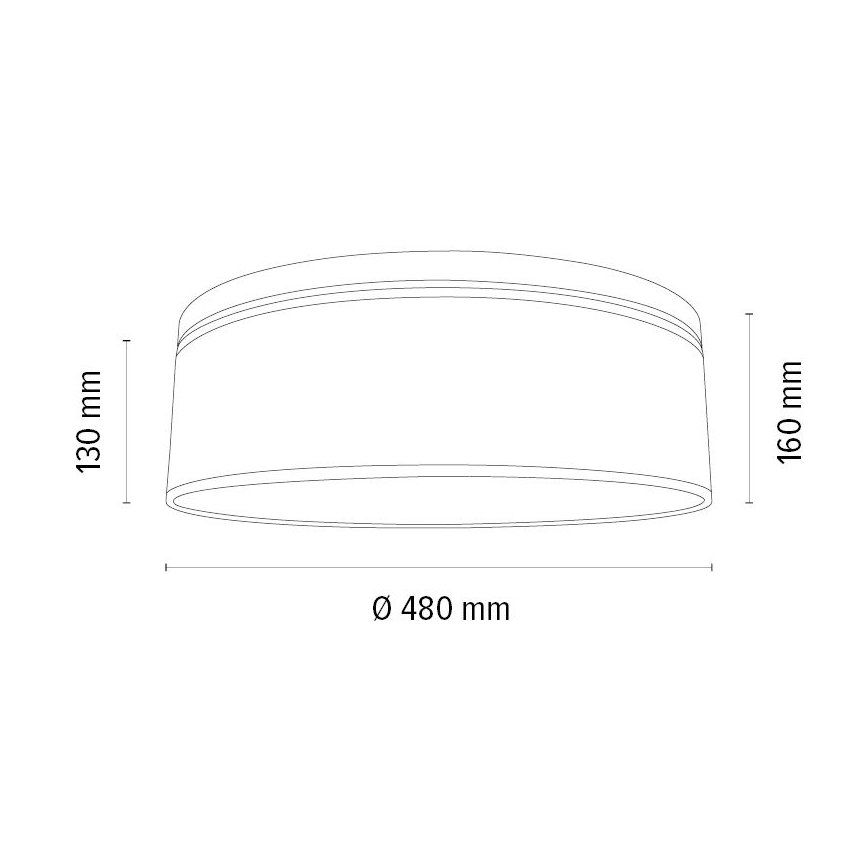 Plafondlamp BOHO 3xE27/25W/230V diameter 48 cm eiken
