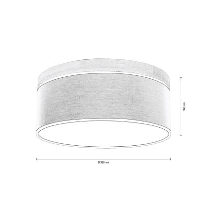 Plafondlamp BOHO 2xE27/25W/230V diameter 38 cm eiken