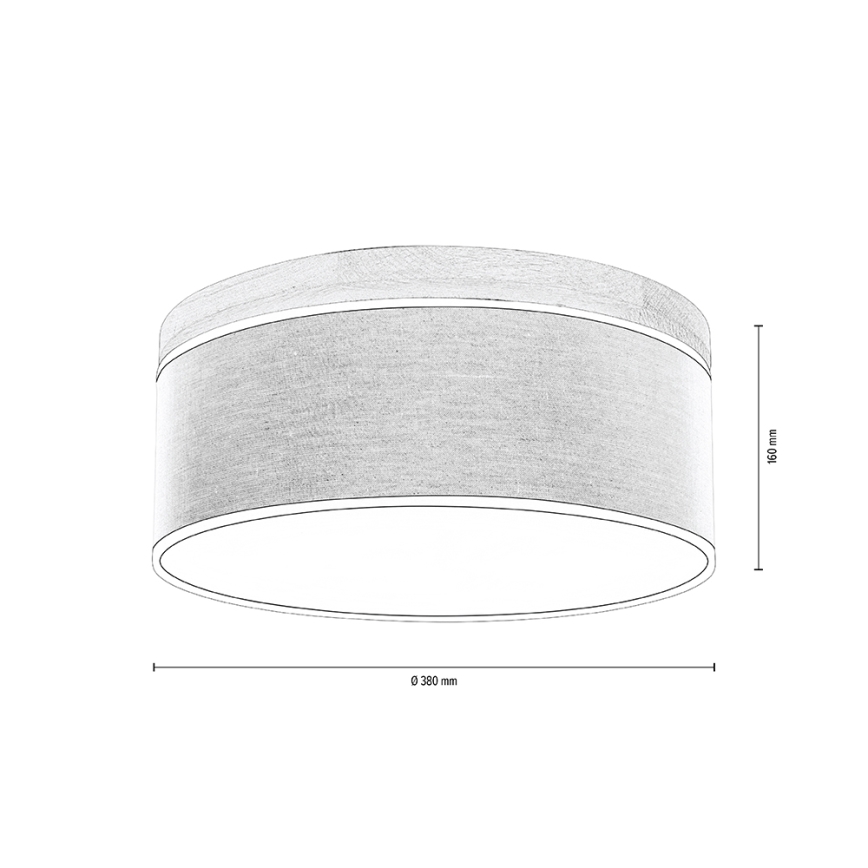Plafondlamp BOHO 2xE27/25W/230V diameter 38 cm eiken