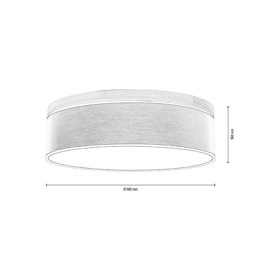 Plafondlamp BOHO 4xE27/25W/230V diameter 58 cm eiken