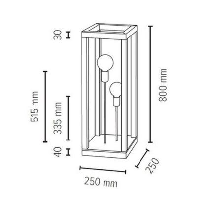 Vloerlamp KAGO 2xE27/60W/230V mat eiken - FSC-gecertificeerd