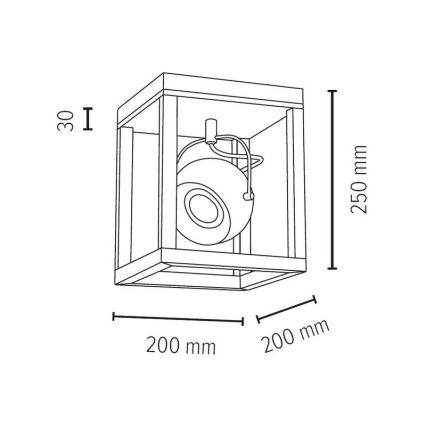 LED Plafondlamp ROY 1xGU10/5W/230V mat eiken - FSC-gecertificeerd