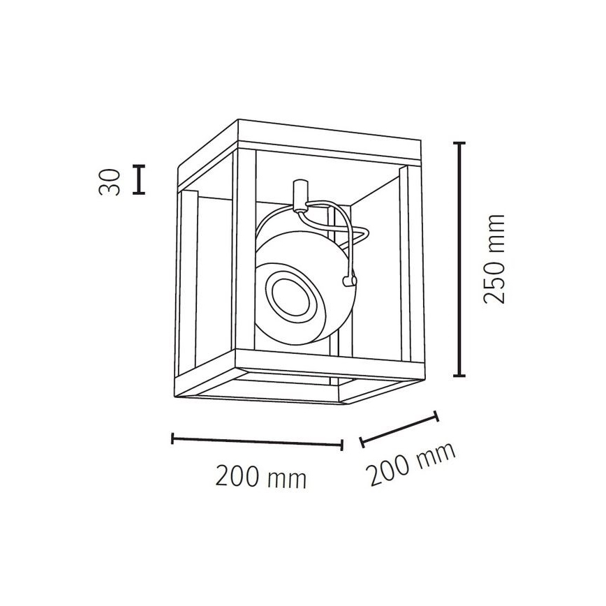 Plafonnier LED ROY 1xGU10/5W/230V chêne mat - certifié FSC