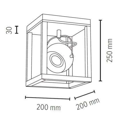 Plafonnier LED ROY 1xGU10/5W/230V chêne mat - certifié FSC