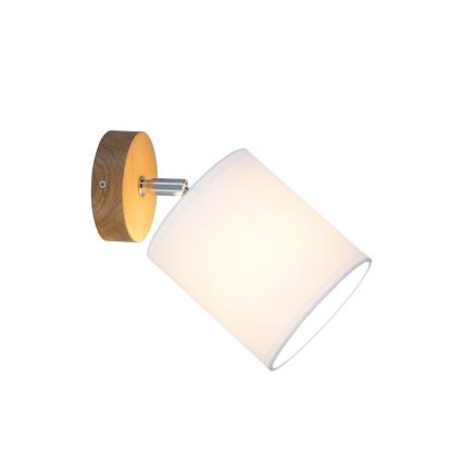 Applique murale APRILLIA 1xE27/25W/230V chêne blanche - certifié FSC