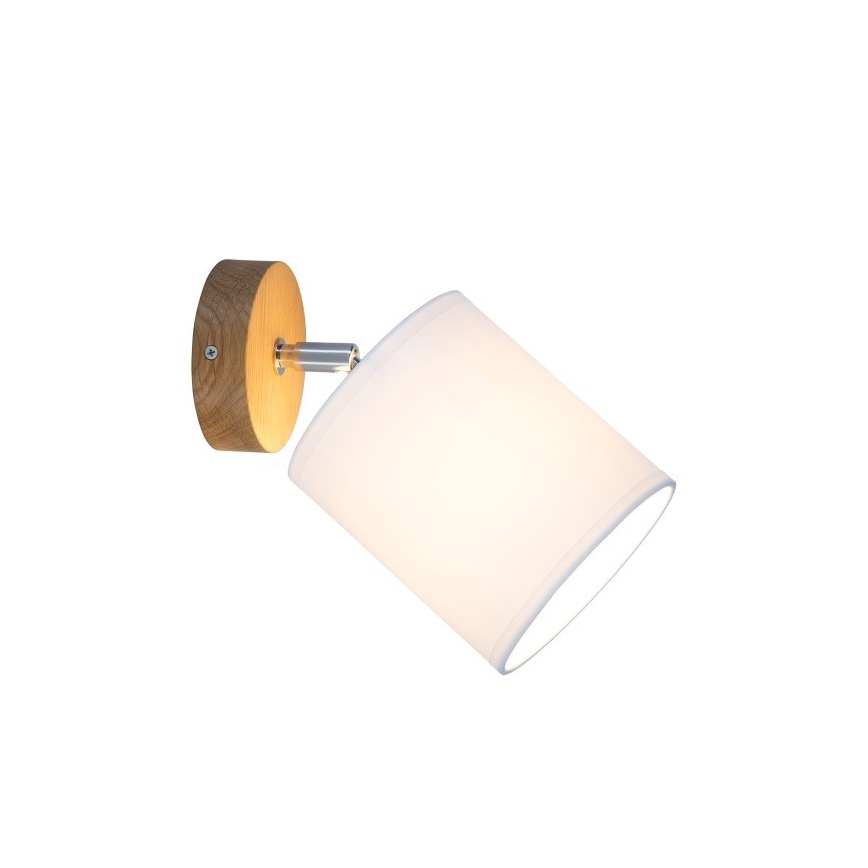 Applique murale APRILLIA 1xE27/25W/230V chêne blanche - certifié FSC