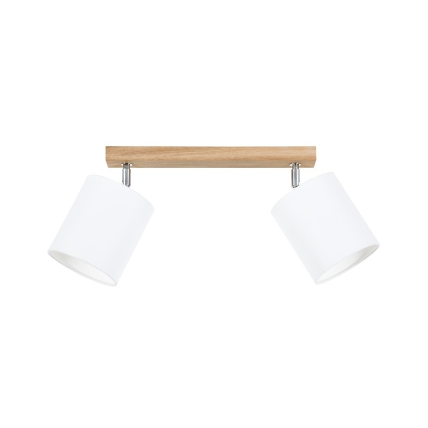 Spot APRILLIA 2xE27/25W/230V chêne blanc - certifié FSC