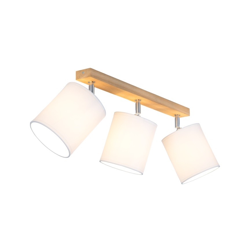 Plafondspot APRILLIA 3xE27/25W/230V eiken wit