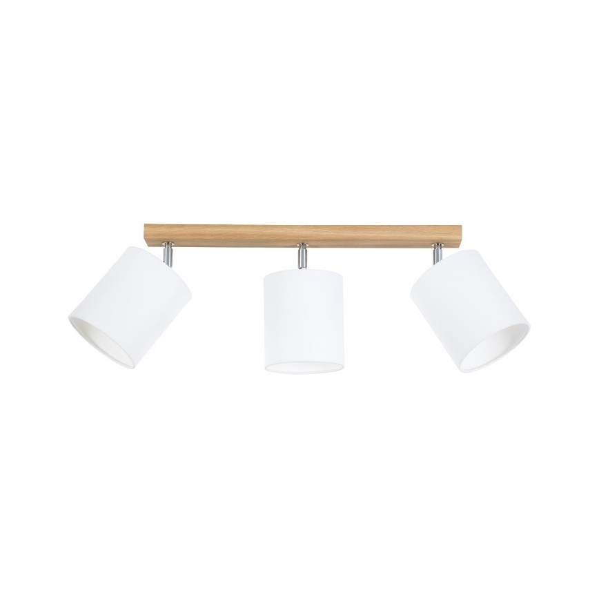 Plafondspot APRILLIA 3xE27/25W/230V eiken wit