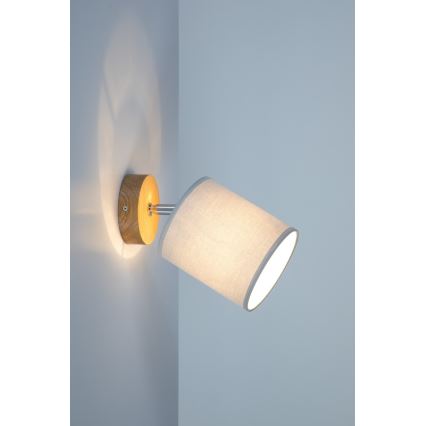 Applique murale spot APRILLIA 1xE27/25W/230V chêne gris