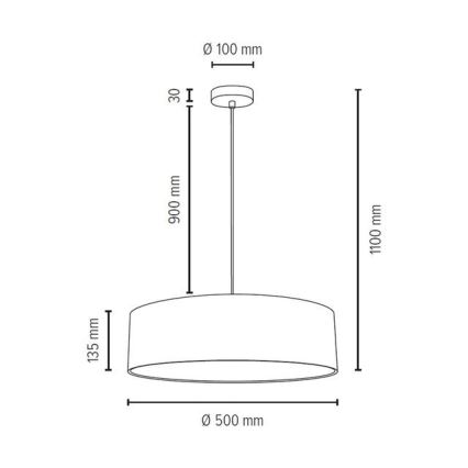 Suspension filaire JOSEFINA 3xE27/25W/230V - certifié FSC