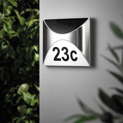 Numéro de maison solaire LED/3x0,1W/2,4V 1200 mAh IP44