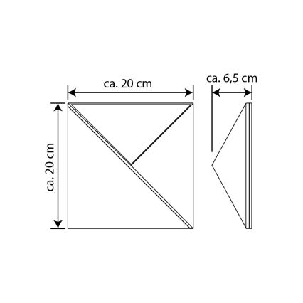 Numéro de maison solaire LED/3x0,1W/2,4V 1200 mAh IP44