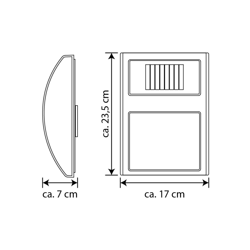 Numéro de maison solaire LED/3x0,1W/2,4V 1200 mAh IP44