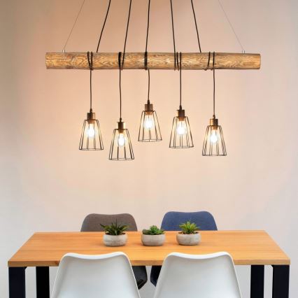 Hanglamp aan een koord TRABO 5xE27/60W/230V