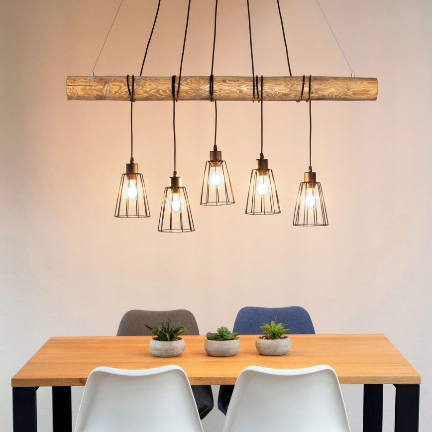 Hanglamp aan een koord TRABO 5xE27/60W/230V