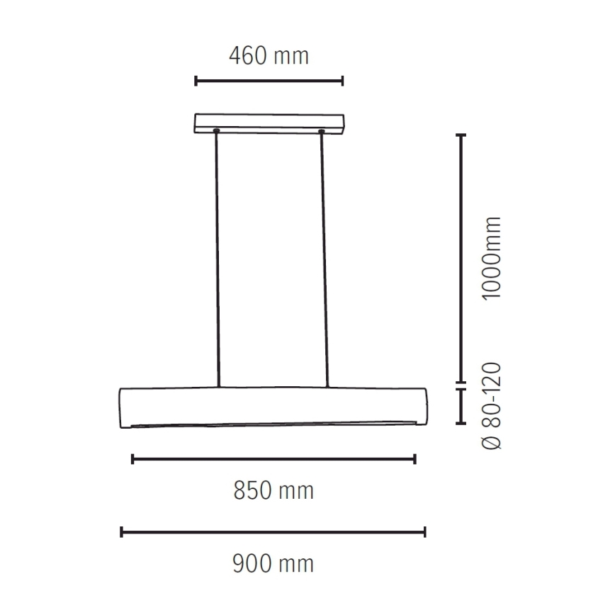 LED Hanglamp aan koord dimbaar LUCAS LED/25,5W/230V - FSC-gecertificeerd