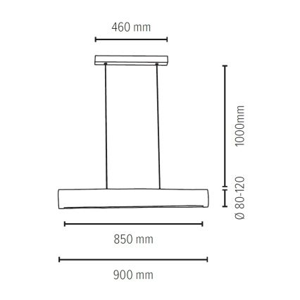 Dimbare LED hanglamp aan koord LUCAS LED/25,5W/230V - FSC-gecertificeerd