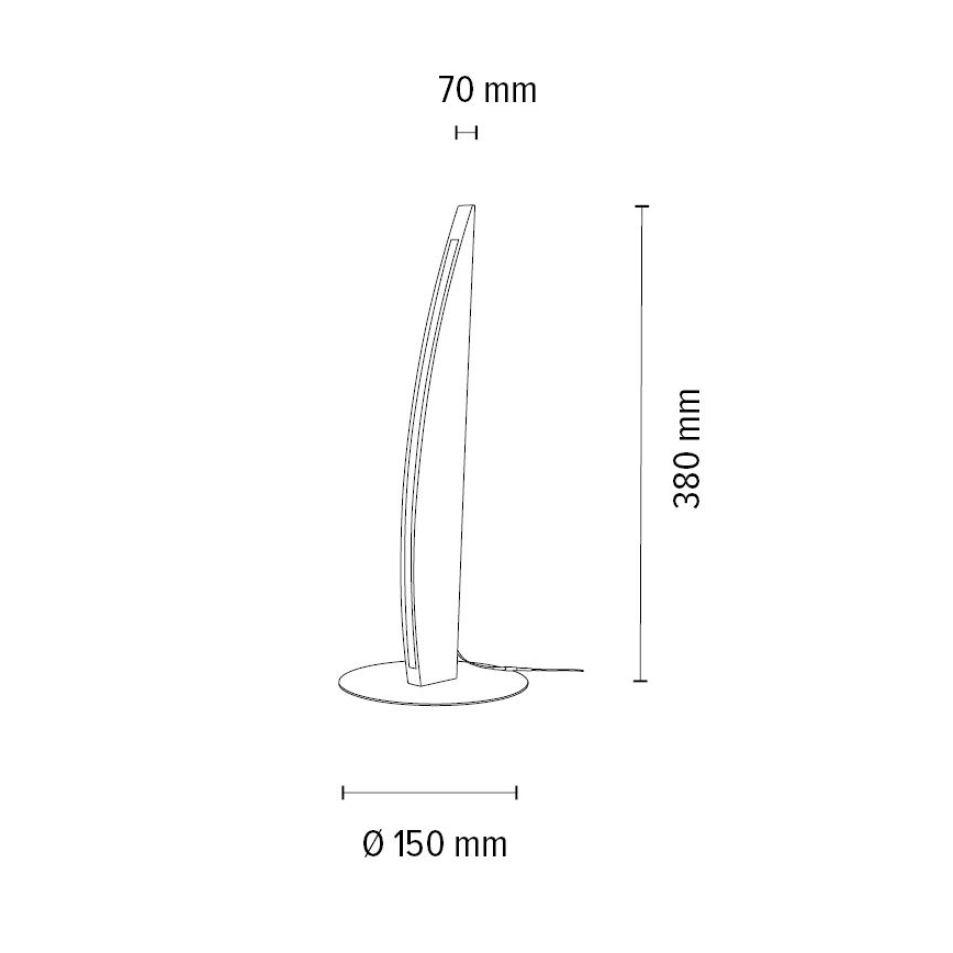 Lampe de table à intensité variable DUBAI LED/4W/230V chêne – certifié FSC