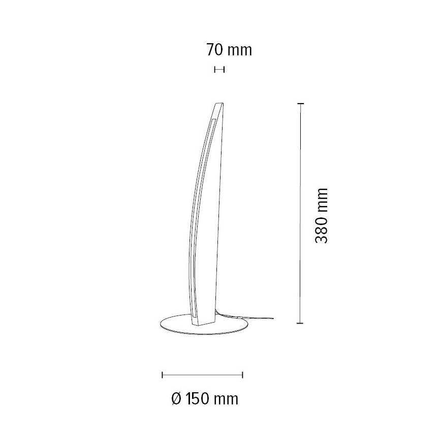Dimbare LED tafellamp DUBAI LED/4W/230V eiken