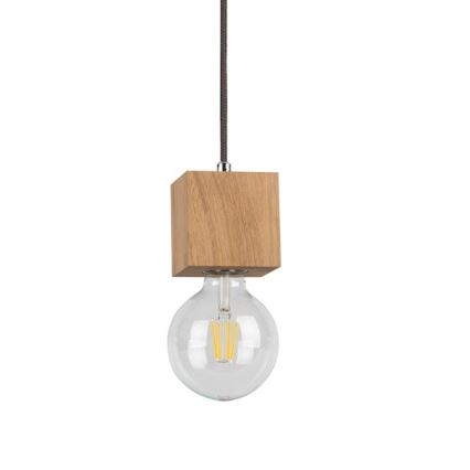 Hanglamp aan een koord TRONGO 1xE27/60W/230V eiken