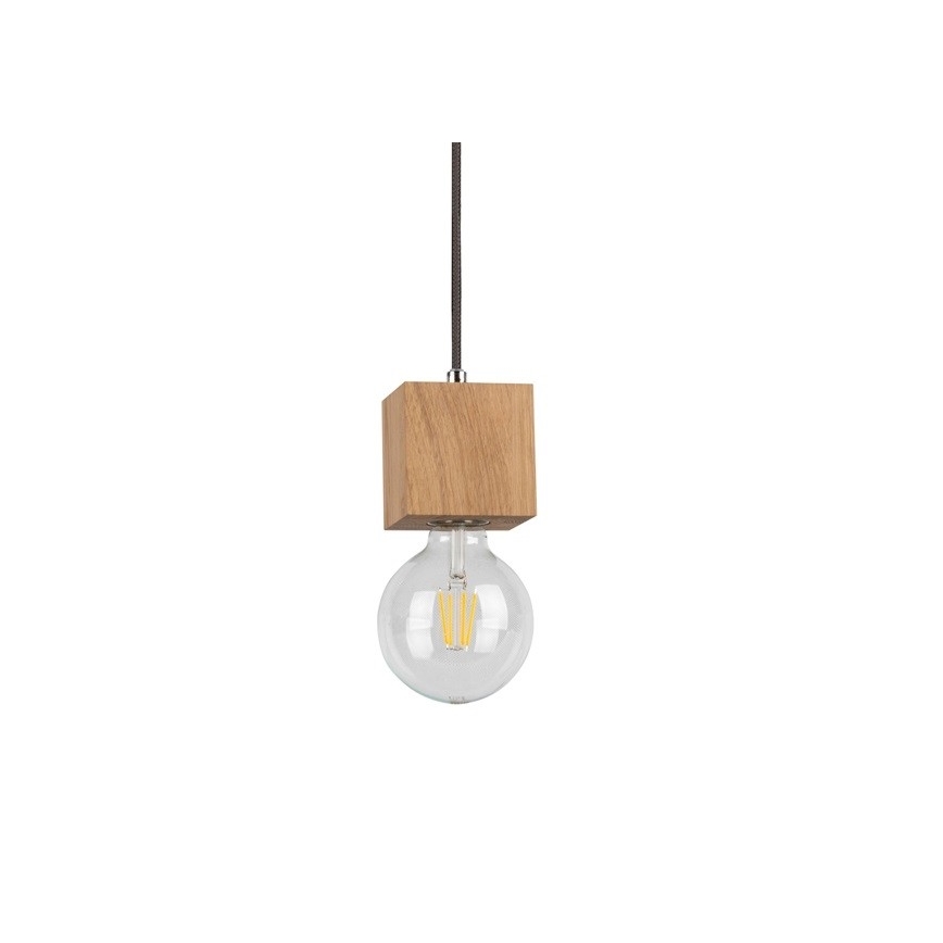 Hanglamp aan een koord TRONGO 1xE27/60W/230V eiken