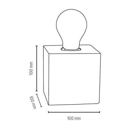 Lampe de table TRONGO SQUARE 1xE27/25W/230V chêne - certifié FSC