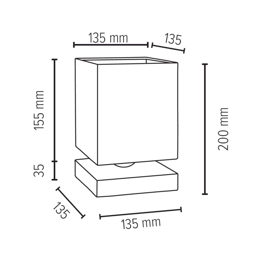 Lampe de table INGER 1xE27/25W/230V chêne - certifié FSC