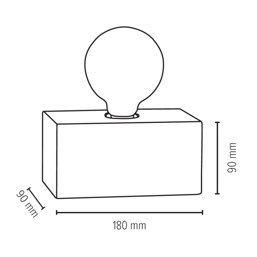 Lampe de table STRONG DOUBLE 1xE27/25W/230V béton