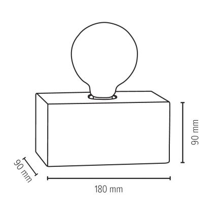 Lampe de table STRONG DOUBLE 1xE27/25W/230V béton - certifié FSC