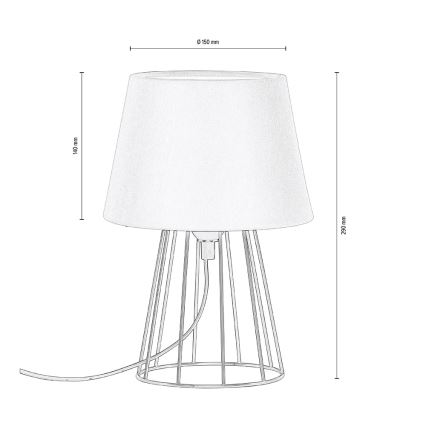 Spot-Light - Tafel Lamp MANGOO 1xE27/40W/230V wit/zwart - FSC-gecertificeerd