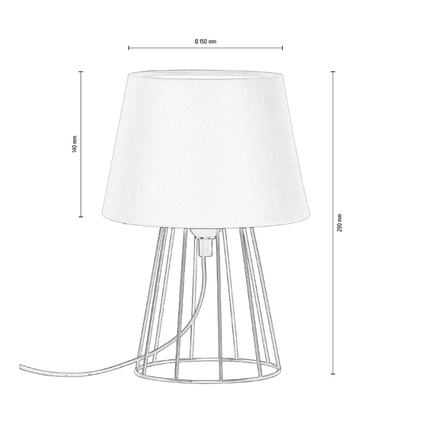 Spot-Light - Tafel Lamp MANGOO 1xE27/40W/230V wit/zwart - FSC-gecertificeerd