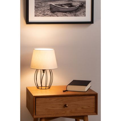 Spot-Light - Tafel Lamp MANGOO 1xE27/40W/230V grijs/zwart - FSC-gecertificeerd