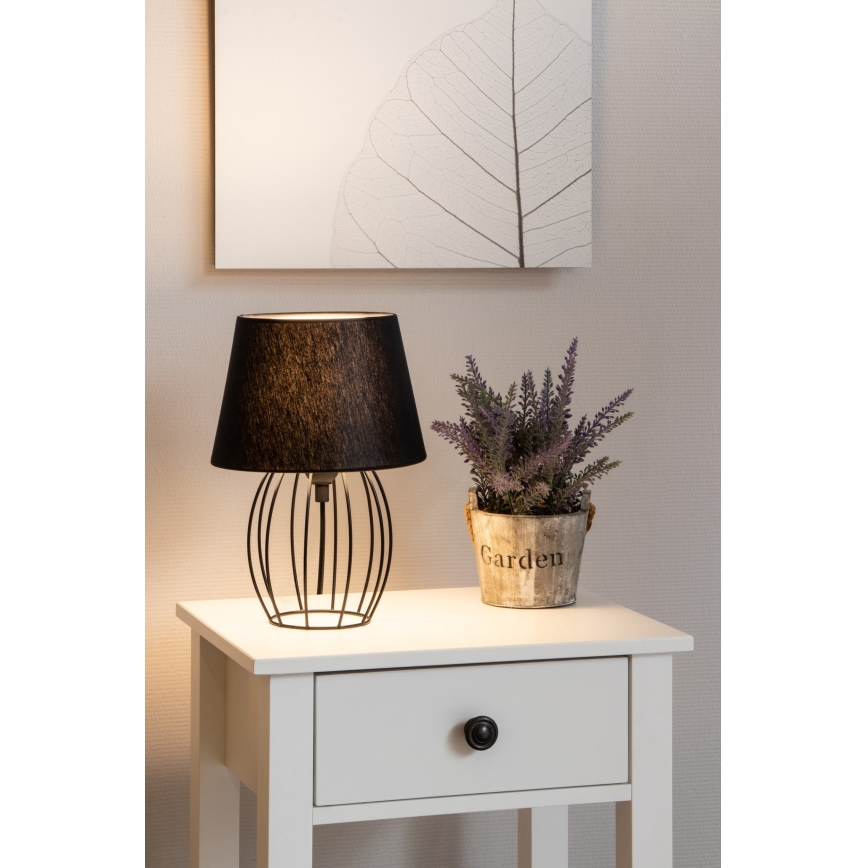 Spot-Light - Tafel Lamp MANGOO 1xE27/40W/230V zwart - FSC-gecertificeerd