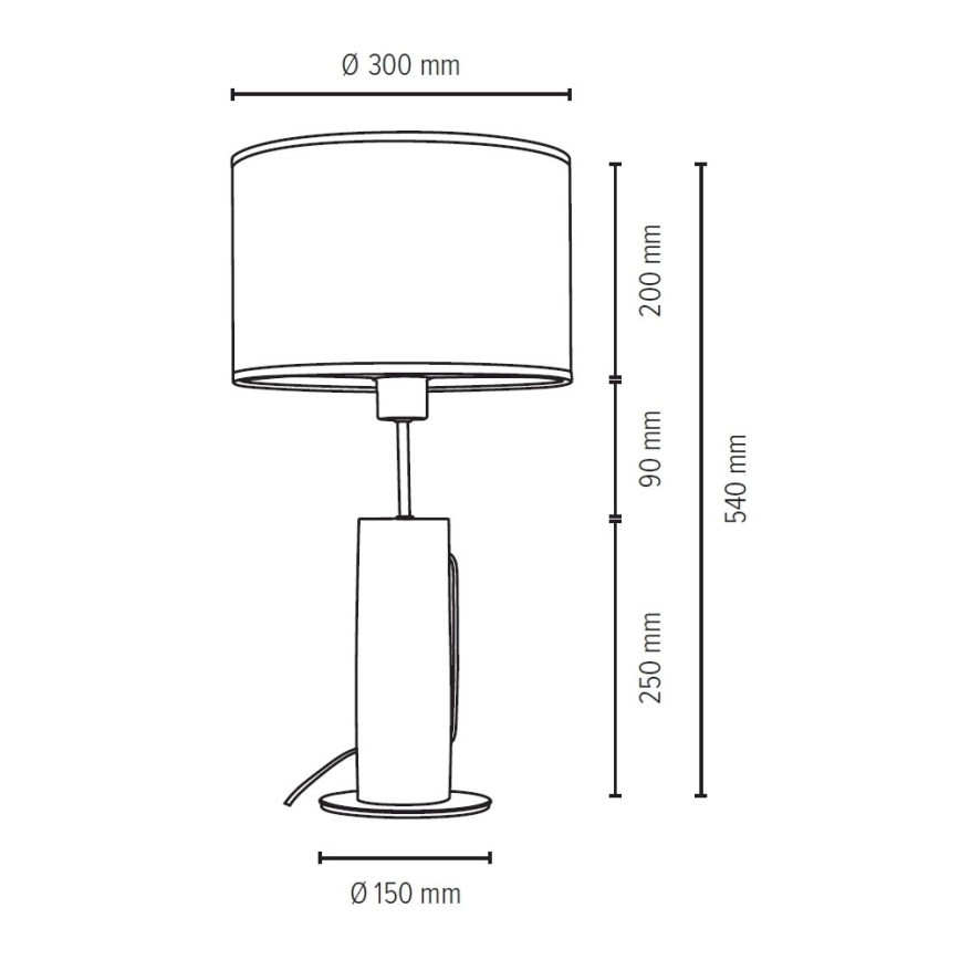 Lampe de table PINO 1xE27/40W/230V pin
