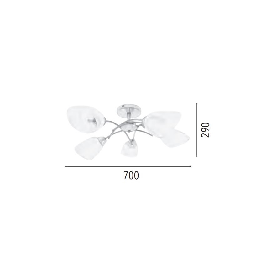 Plafondlamp VILETTA 5xE27/60W/230V - FSC-gecertificeerd