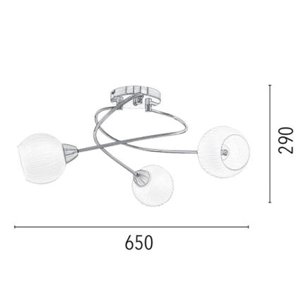 Plafondlamp PAVIA 3xE27/60W/230V - FSC-gecertificeerd