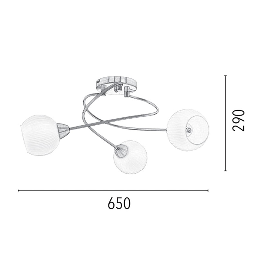 Plafondlamp PAVIA 3xE27/60W/230V - FSC-gecertificeerd