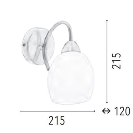 Wandlamp PISA 1xE27/60W/230V