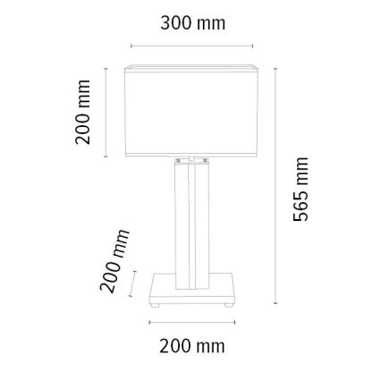 Dimbare LED tafellamp FLAME 1xE27/40W+ LED/4,6W/230V 56,5 cm eiken