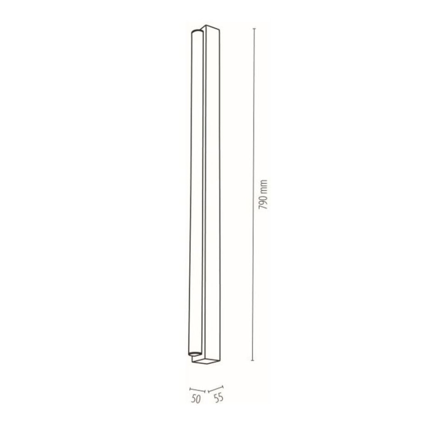 Éclairage de miroir salle de bain AQUAVIVA LED/12W/230 79 cm IP44 chêne – Certifié FSC