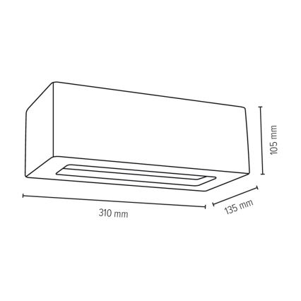 Wandlamp BLOCK 1xE27/40W/230V - FSC-gecertificeerd